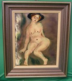 Image of Naked woman sitting